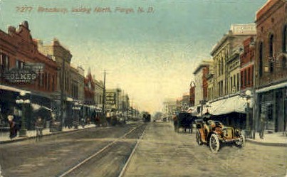 Broadway - Fargo, North Dakota ND Postcard