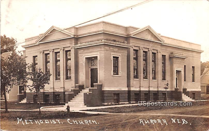 Methodist Church - Aurora, Nebraska NE Postcard