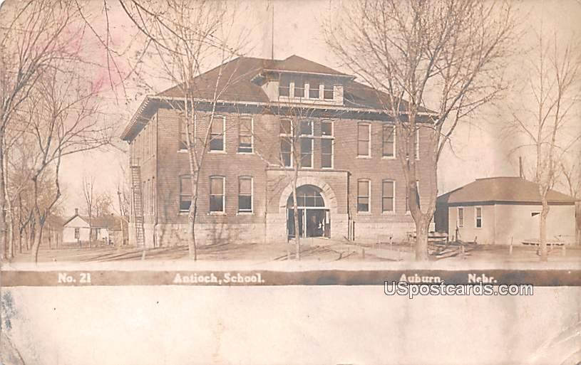Antioch School - Auburn, Nebraska NE Postcard