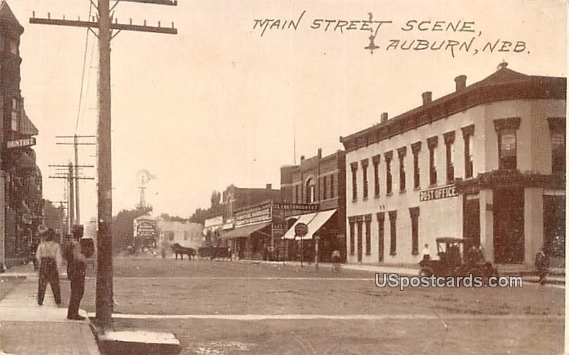 Main Street - Auburn, Nebraska NE Postcard