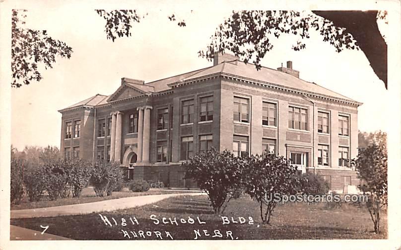 High School Building - Aurora, Nebraska NE Postcard