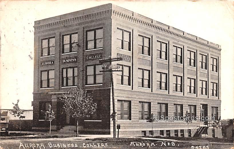Aurora Business College - Nebraska NE Postcard