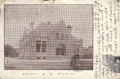 Post Office - Fremont, Nebraska NE Postcard