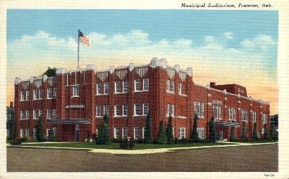 Municipal Auditorium - Fremont, Nebraska NE Postcard