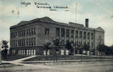 High School - Grand Island, Nebraska NE Postcard