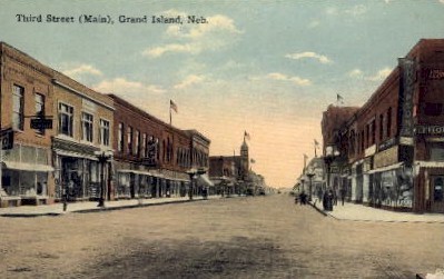 Third Street Main - Grand Island, Nebraska NE Postcard