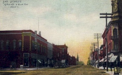 Third Street - Grand Island, Nebraska NE Postcard