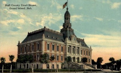 Hall County Court House - Grand Island, Nebraska NE Postcard