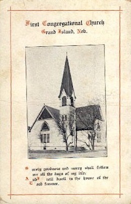 First Congregational Church - Grand Island, Nebraska NE Postcard