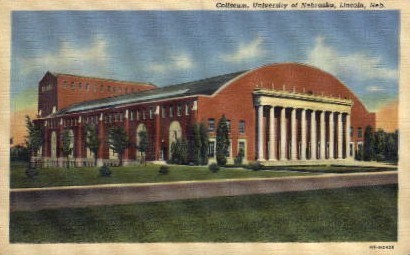 Coliseum, University of Nebraska - Lincoln Postcard