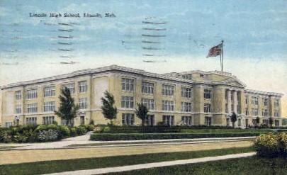 Lincoln High School - Nebraska NE Postcard