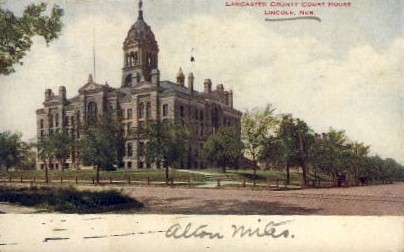 Lancaster County Court House - Lincoln, Nebraska NE Postcard