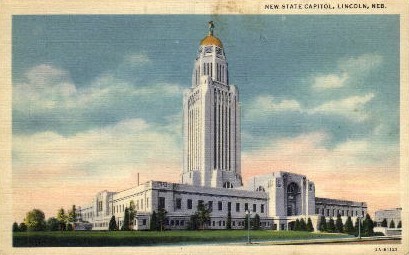 New State Capitol - Lincoln, Nebraska NE Postcard