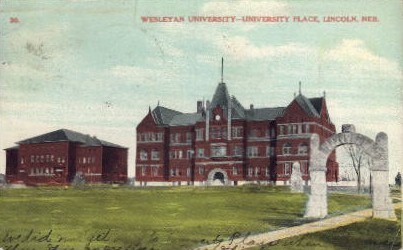 Wesleyan University Place - Lincoln, Nebraska NE Postcard