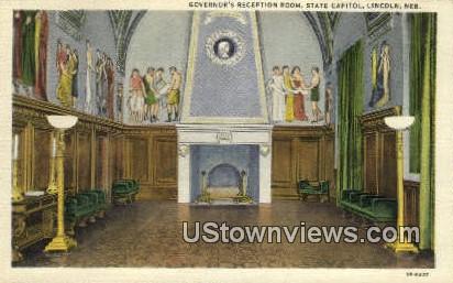 Governor's Reception Room, State Capitol - Lincoln, Nebraska NE Postcard