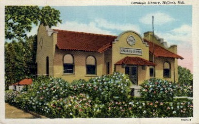 Carnegie Library - McCook, Nebraska NE Postcard