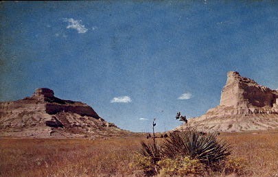 Scottsbluff National Monument - Spring, Nebraska NE Postcard