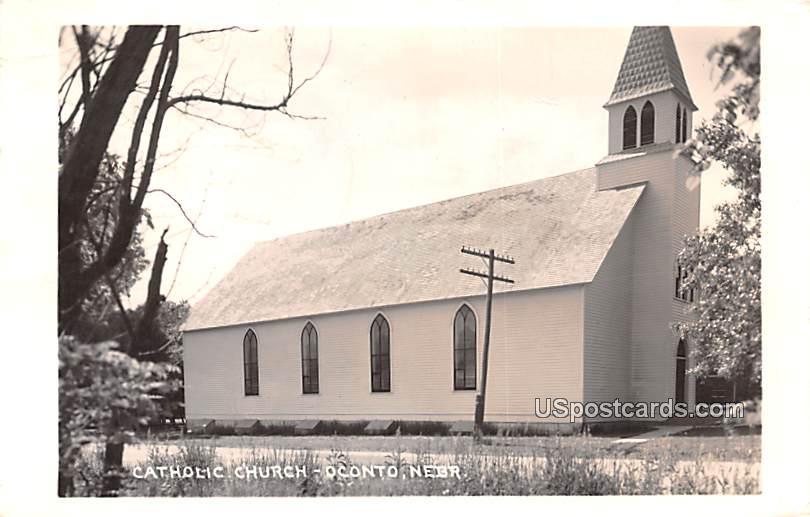 Catholic Church - Oconto, Nebraska NE Postcard