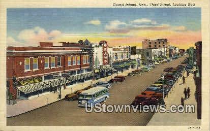 Third St. - Grand Island, Nebraska NE Postcard
