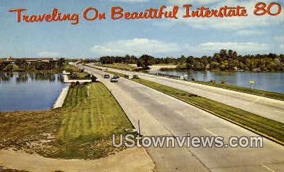 Interstate 80, NE   ;   Interstate 80, Nebraska Postcard