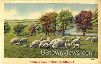 Greetings From - Lyons, Nebraska NE Postcard