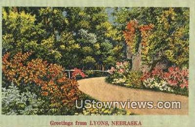 Greetings From - Lyons, Nebraska NE Postcard