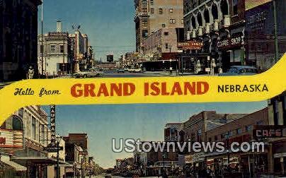 Hello From - Grand Island, Nebraska NE Postcard
