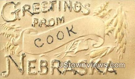 Cook, Nebraska,     :          Cook, NE Postcard
