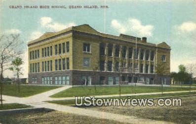 Grand Island High School - Nebraska NE Postcard