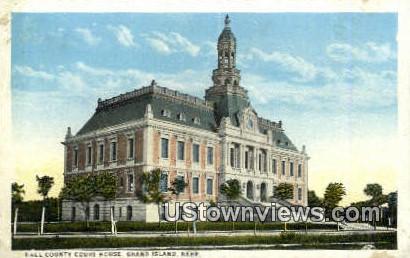 Hall County Court House - Grand Island, Nebraska NE Postcard