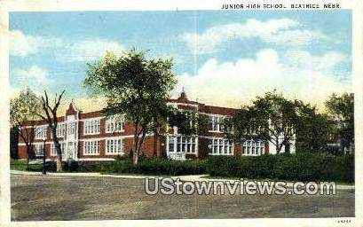 Junior High School - Beatrice, Nebraska NE Postcard