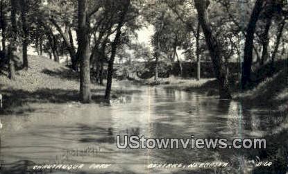 Real Photo Chautauqua River - Beatrice, Nebraska NE Postcard
