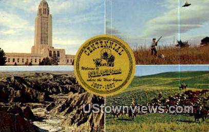 Where the West Begins, NE,     :     Where the West Begins, Nebraska Postcard