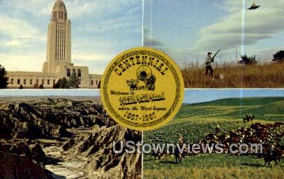 Where the West Begins, NE,     :     Where the West Begins, Nebraska Postcard