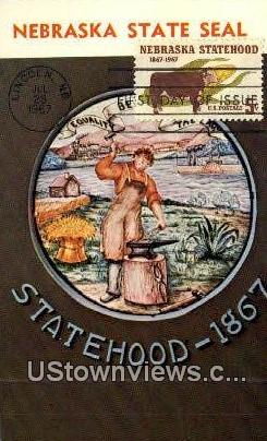 State Seal - Nebraska NE Postcard
