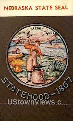 State Seal - Nebraska NE Postcard