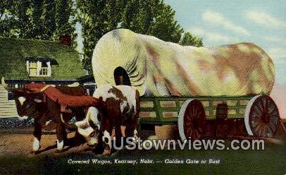 Covered Wagon - Kearney, Nebraska NE Postcard