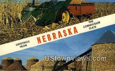 Greetings from, NE,     :     Greetings from, Nebraska Postcard