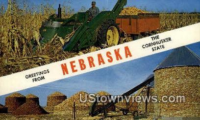 Greetings from, Nebraska,     :          Greetings from, NE Postcard
