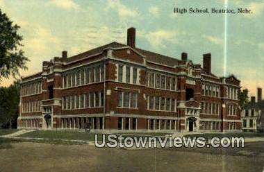 High School, Beatrice - Nebraska NE Postcard