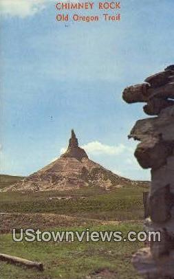 Chimney Rock - Oregon Trail, Nebraska NE Postcard