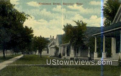 Residence Street - Superior, Nebraska NE Postcard