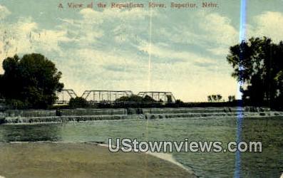 Republican River - Superior, Nebraska NE Postcard