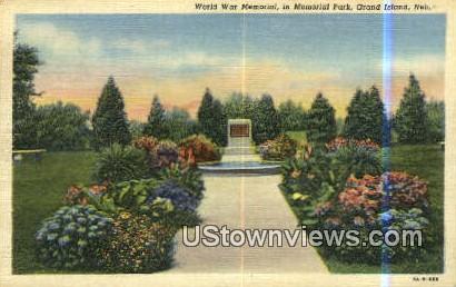 World War Memorial - Grand Island, Nebraska NE Postcard