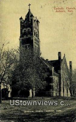 Catholic Church - Auburn, Nebraska NE Postcard