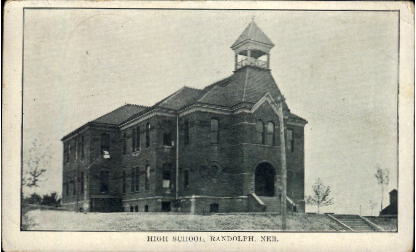 High School - Randolph, Nebraska NE Postcard