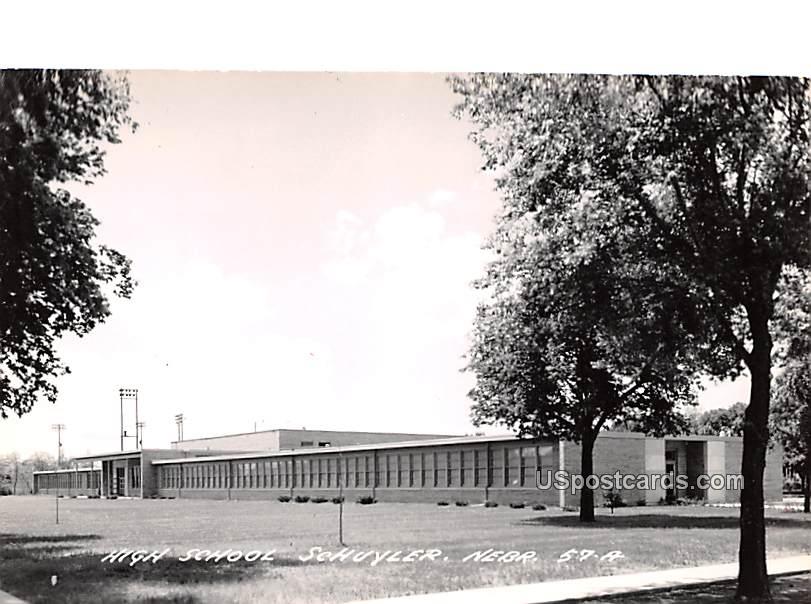 High School - Schuyler, Nebraska NE Postcard