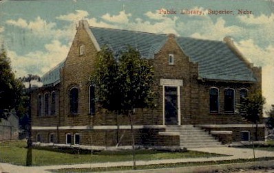 Public Library - Superior, Nebraska NE Postcard