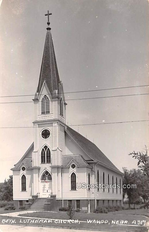 Beth Lutheran Church - Wahoo, Nebraska NE Postcard