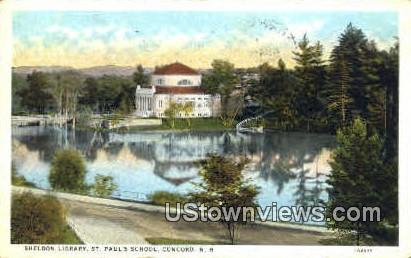 Sheldon Library - Concord, New Hampshire NH Postcard